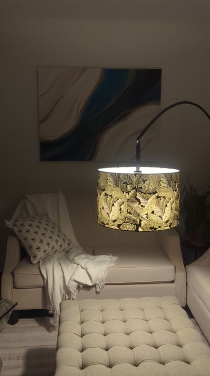 William Morris Acanthus in Tobacco Leaf Lampshade