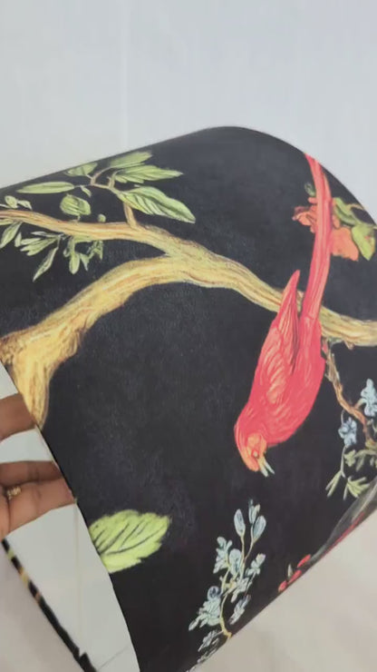 Midnight Chinoiserie Black Lampshade